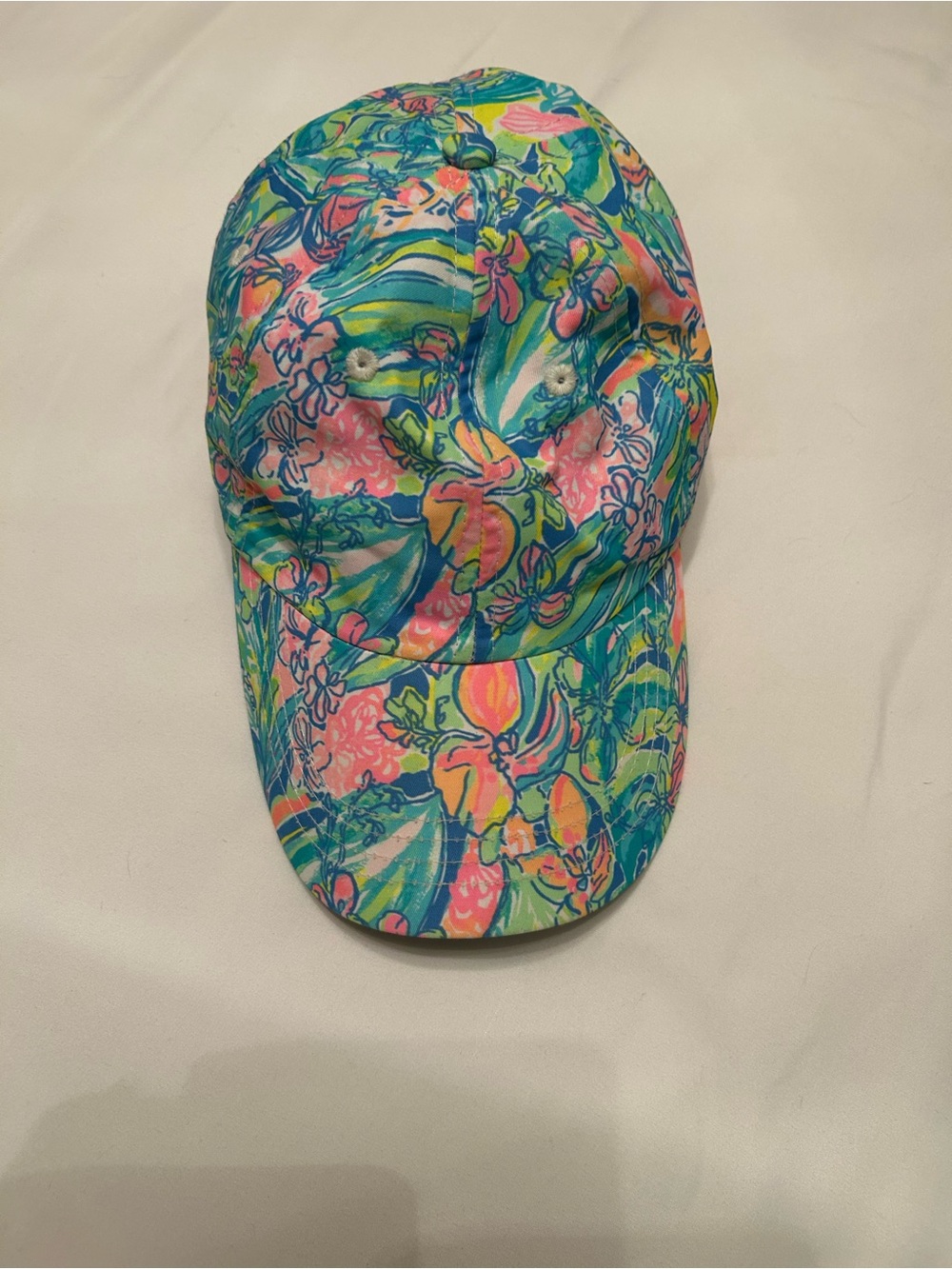 Lilly Pulitzer Floral Blue Pink Green Hat